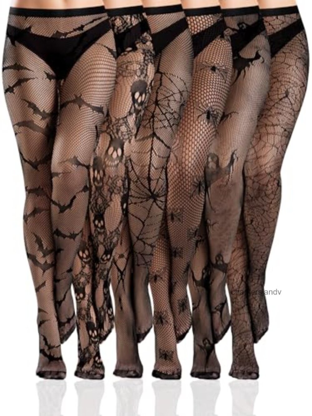 Fishnet Tights Thigh Highs Halloween Party 6 Pairs Nylon Spandex